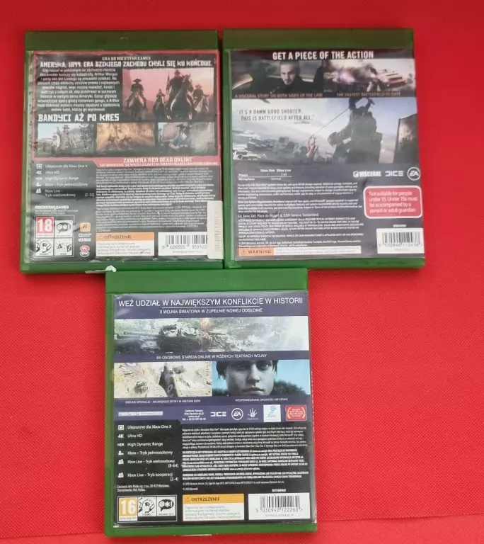 ZESTAW TRZECH GIER XBOX ONE
