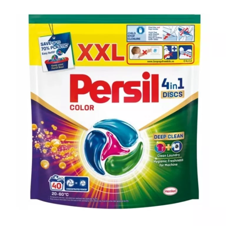 PERSIL KAPSUŁKI DO PRANIA DISCS 4W1 COLOR 40 PRAŃ XXL