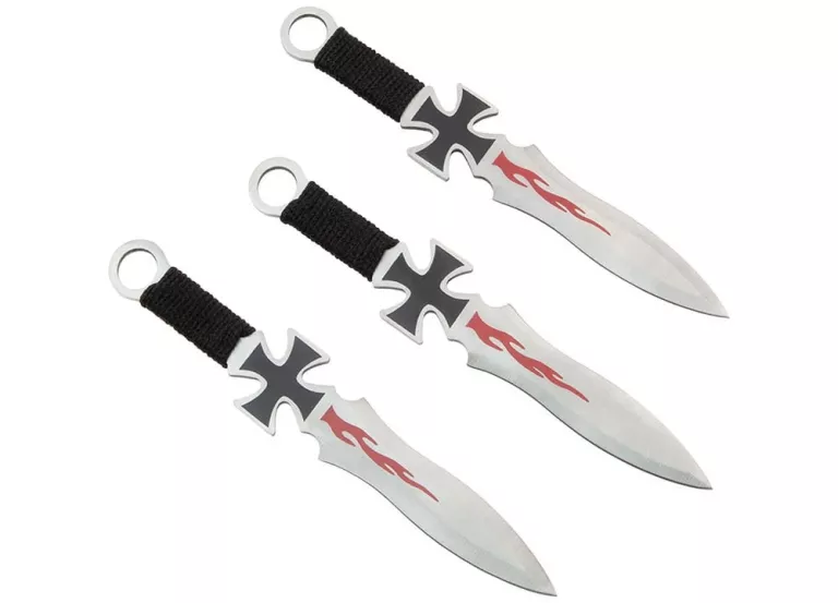NOŻE DO RZUCANIA KUNAI ZESTAW KRZYŻ N-424