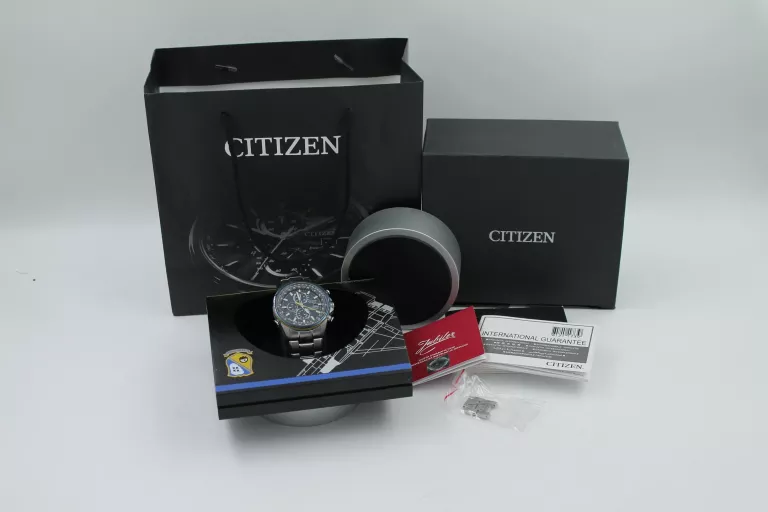 CITIZEN ECO-DRIVE BLUE ANGELS H800-S081157 CHRONORADIOWY, SOLAR, KOMPLET