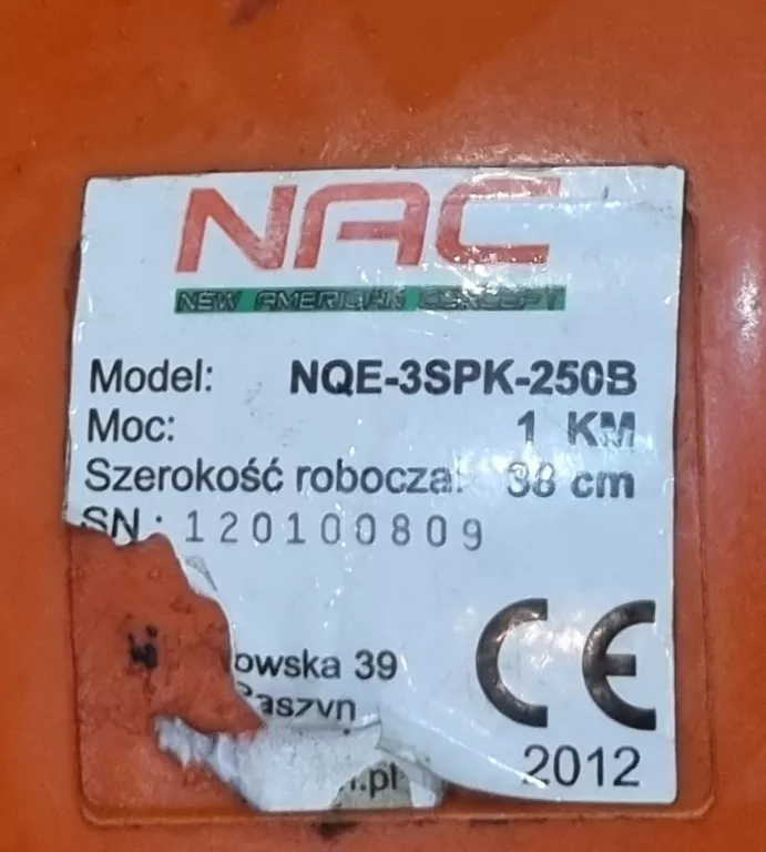 KOSA SPALINOWA NAC NQE-3SPK-250B