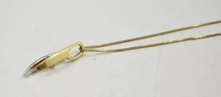 ZŁOTY ŁAŃCUSZEK + ZAWIESZKĄ [585; 1,66 G; 49 CM] DIAMENT