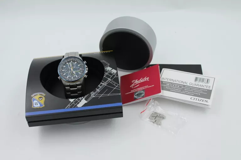 CITIZEN ECO-DRIVE BLUE ANGELS H800-S081157 CHRONORADIOWY, SOLAR, KOMPLET