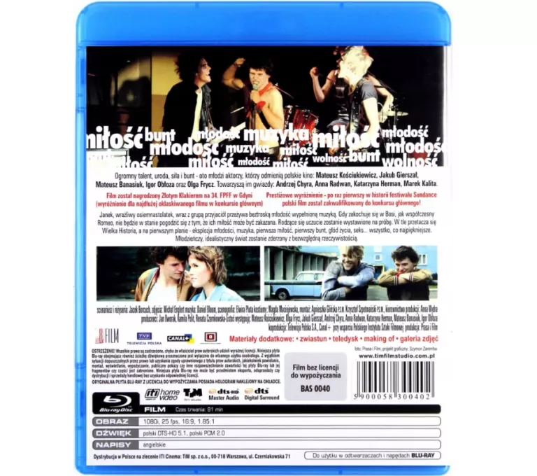 WSZYSTKO CO KOCHAM PŁYTA BLU-RAY FOLIA