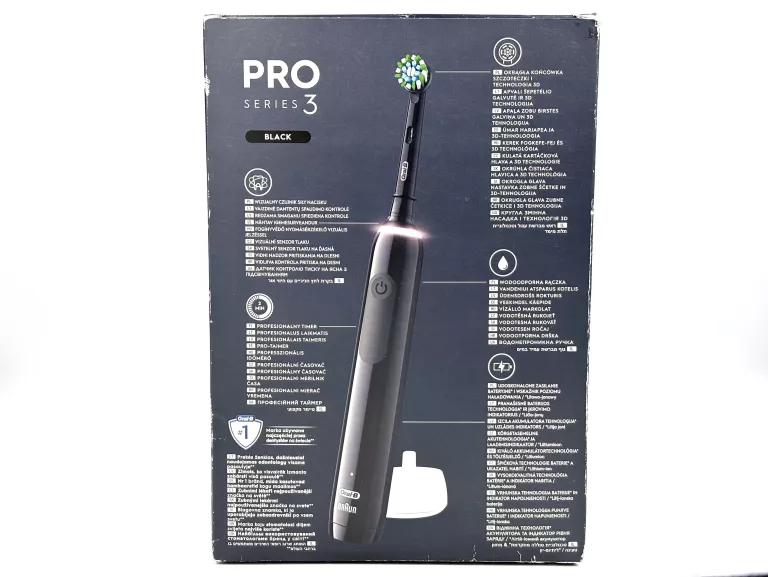 SZCZOTECZKA ELEKTRYCZNA DO ZĘBÓW BRAUN ORAL-B PRO 3 BLACK TRAVEL EDITION