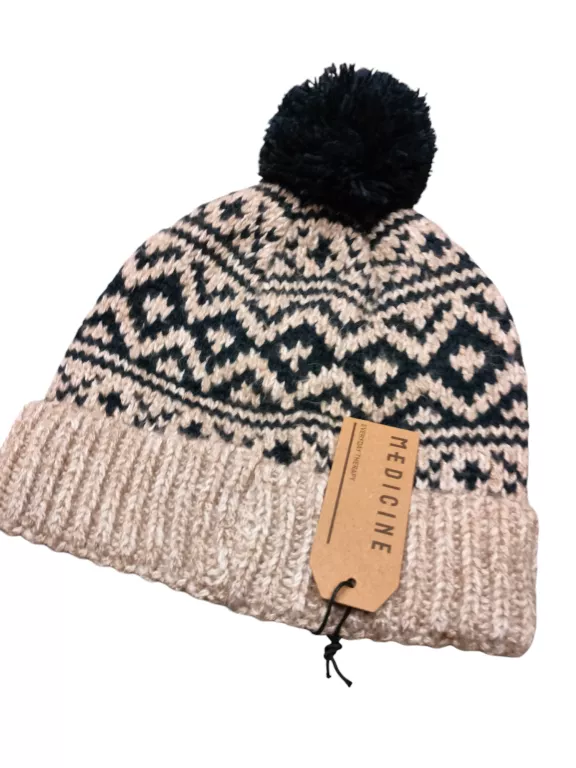 CZAPKA MĘSKA BEANIE Z POMPONEM
