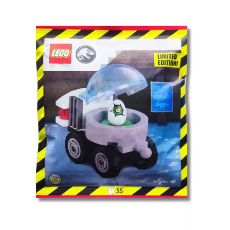 LEGO JURASSIC WORLD - 122407 INKUBATOR NA KOŁACH JAJO DINOZAURA