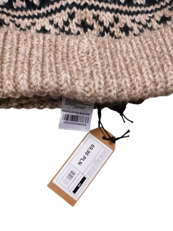CZAPKA MĘSKA BEANIE Z POMPONEM