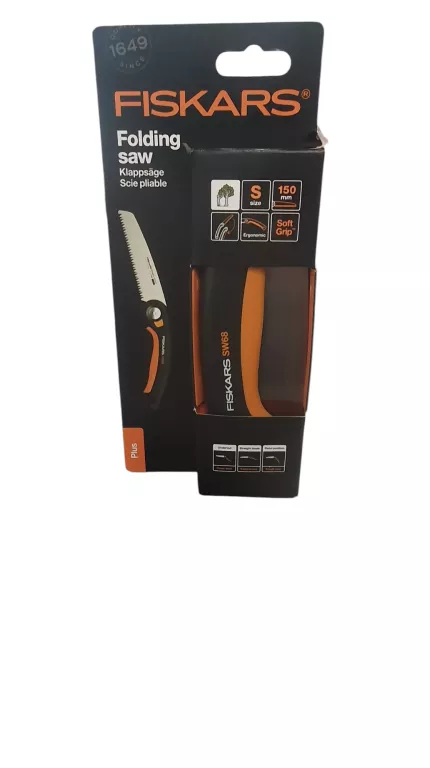 FISKARS PIŁA RĘCZNA DO GAŁĘZI KRÓTKA OGRODOWA SKŁADAN 3 POZYCJE CIĘCIA SW6