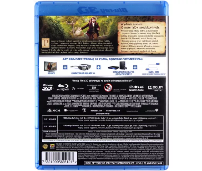 HOBBIT: NIEZWYKŁA PODRÓŻ (2 BLU-RAY 3D) PL