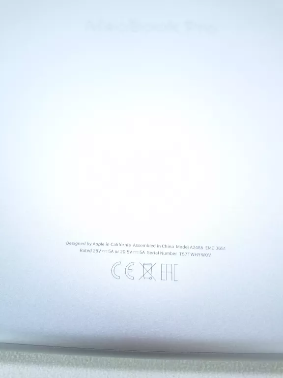 LAPTOP APPLE MACBOOK PRO 2021 16,2" M1 PRO 16GBRAM KOMPLET + DOKUMENTY