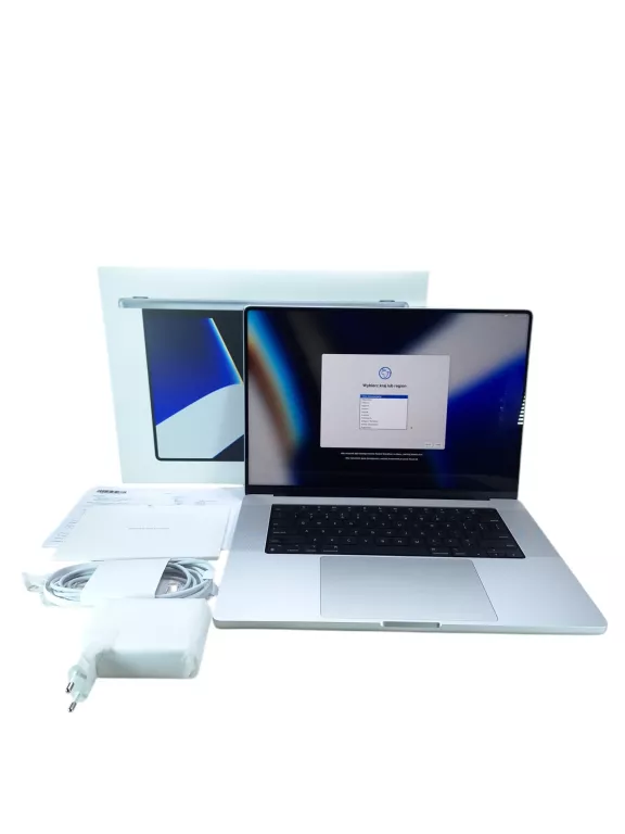LAPTOP APPLE MACBOOK PRO 2021 16,2" M1 PRO 16GBRAM KOMPLET + DOKUMENTY