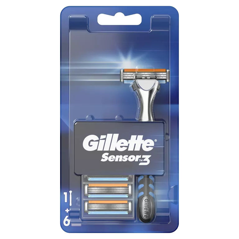 MASZYNKA NA WKŁADY DO GOLENIA GILLETTE SENSOR 3 1 + 6 WKŁADY