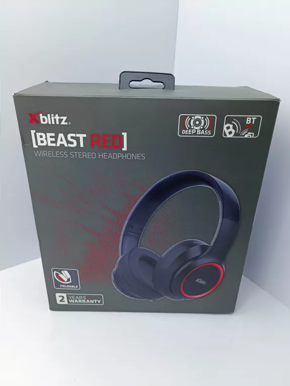 SŁUCHAWKI XBLITZ BEAST RED / PUDEŁKO