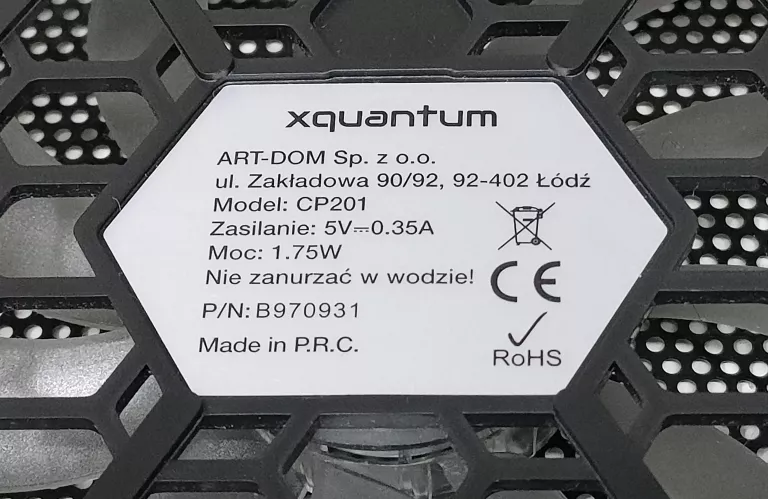 PODSTAWKA CHŁODZĄCA XQUANTUM CP201 DO LAPTOPA