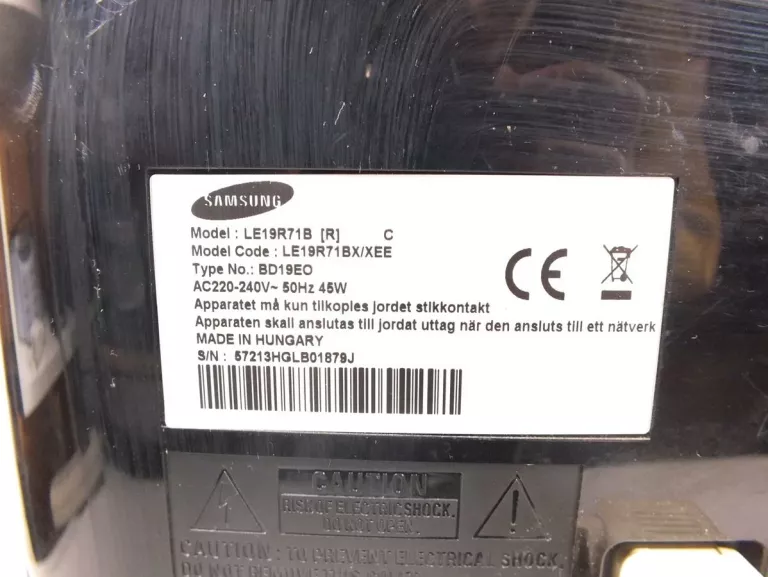 TV/ MONITOR SAMSUNG LE19R71B +ZASILACZ