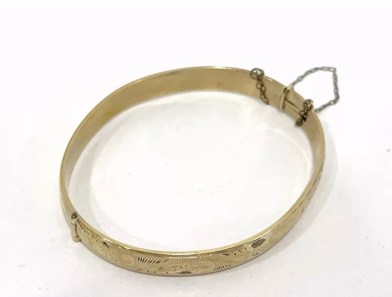 ZJAWISKOWA, ZŁOTA, SZTYWNA BRANSOLETA 22,73G P.585