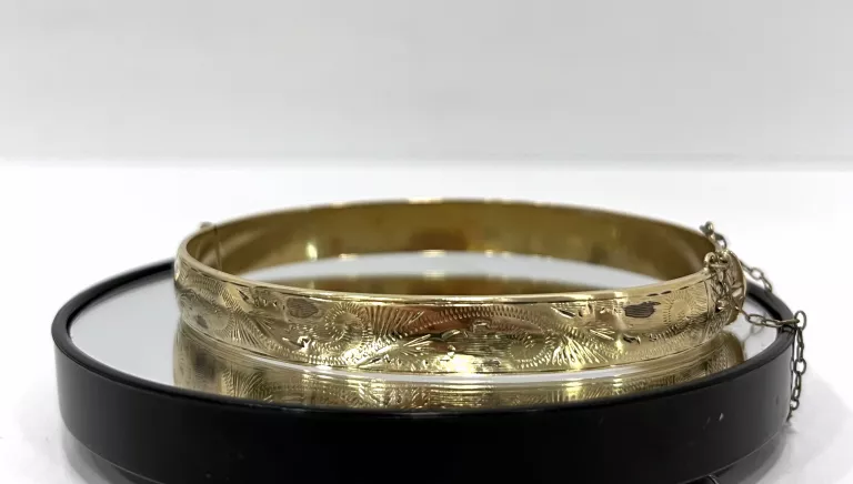 ZJAWISKOWA, ZŁOTA, SZTYWNA BRANSOLETA 22,73G P.585