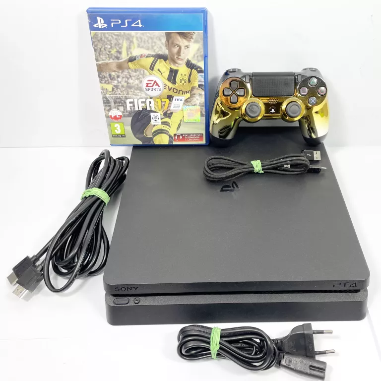 KONSOLA SONY PS4 PLAYSTATION 4 SLIM CUH-2216A 500GB + PAD + FIFA 17 OKAZJA