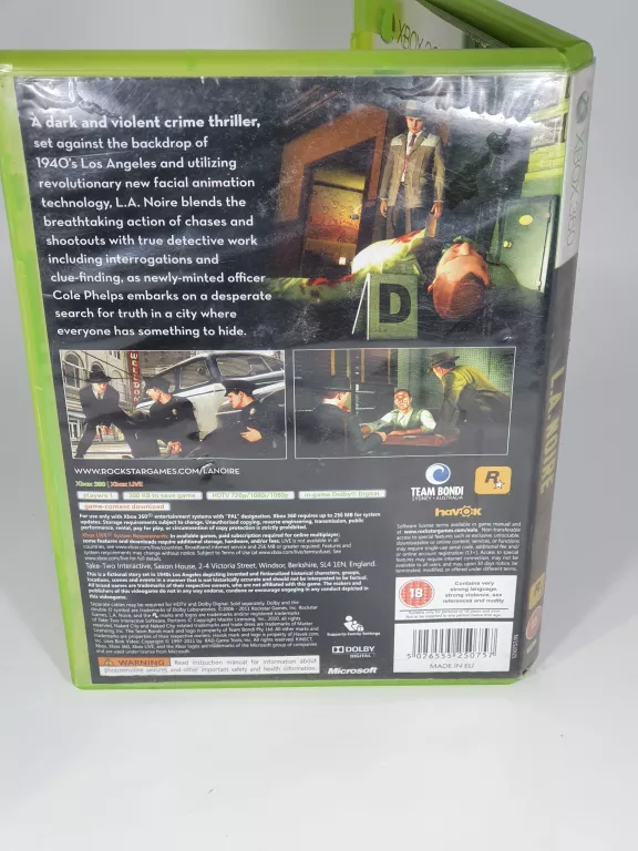 GRA XBOX 360 L.A. NOIRE