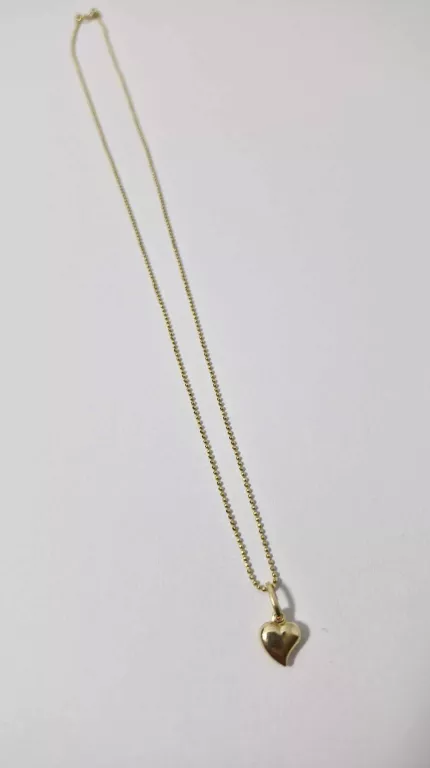 ZŁOTY ŁAŃCUSZEK Z  SERCEM 585/2,09/44CM