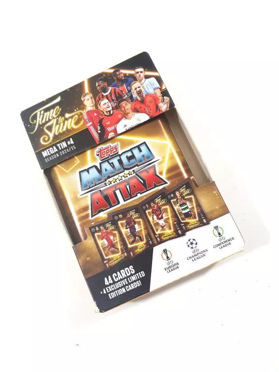 MEGA PUSZKA MATCH ATTAX 2025 KARTY PIŁKARSKIE TOPPS 44 KARTY +4 LIMITED
