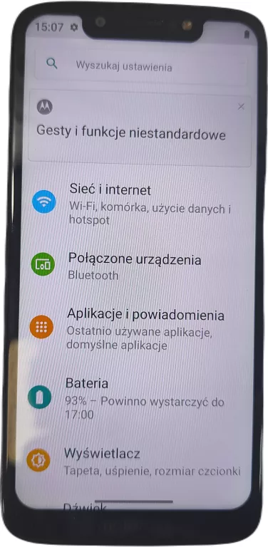 SMARTFON MOTOROLA MOTO G7 PLAY 2 GB / 32 GB CZARNY DUAL SIM