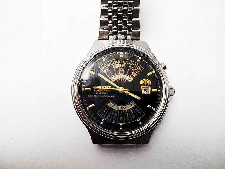 ZEGAREK ORIENT AUTOMATIC 21 JEWELS NEW MULTI - YEAR CALENDAR