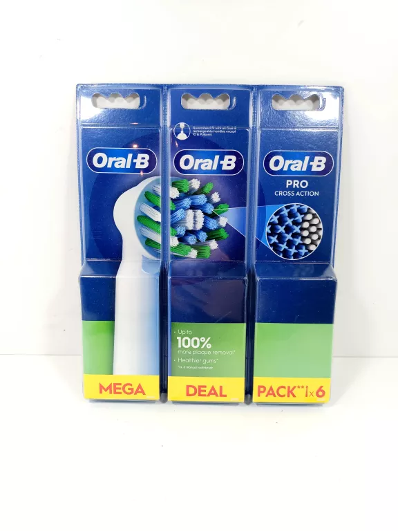 ORAL-B PRO CROSS ACTION KOŃCÓWKI DO SZCZOTECZEK ELEKTRYCZNYCH 6 SZT