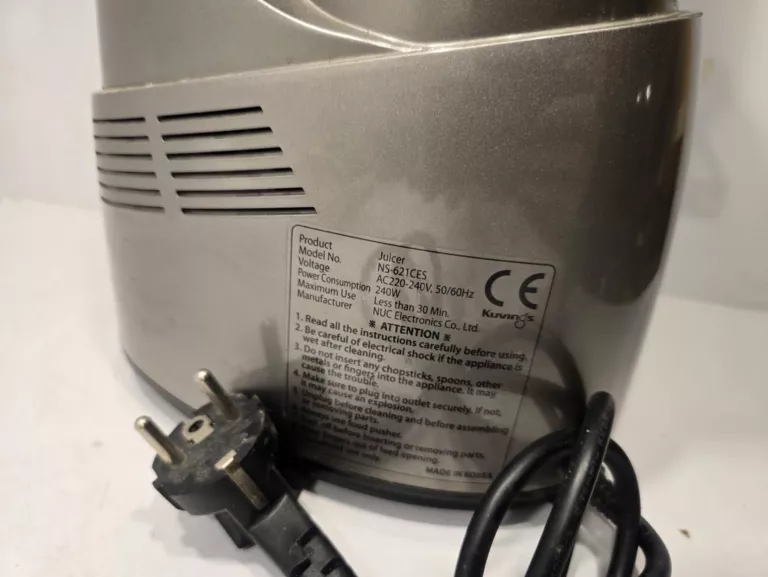 WYCISKARKA WOLNOOBROTOWA KUVINGS B6000 NS-621CES