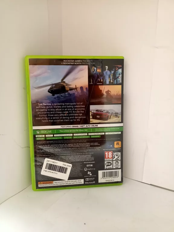 GRAND THEFT AUTO V MICROSOFT XBOX 360