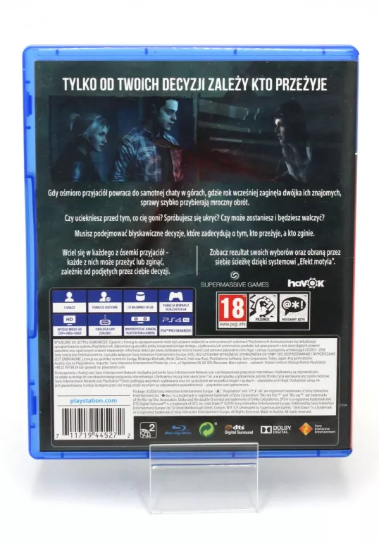 UNTIL DAWN SONY PLAYSTATION 4 (PS4)