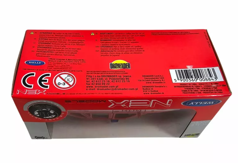 WELLY NEX MODEL AUTO POLONEZ CARO PLUS STRAŻ CZERWONY SKALA 1:43