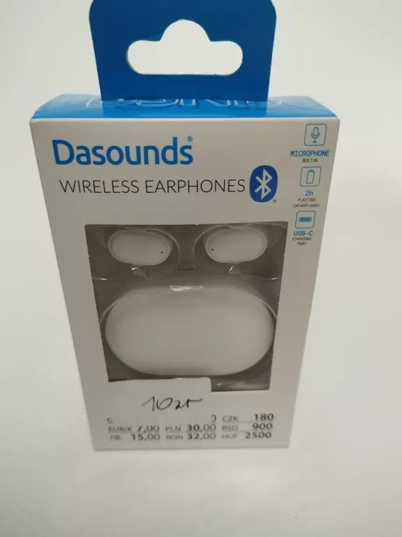 SŁUCHAWKI BT BIAŁE WIRLESS EARPHONES