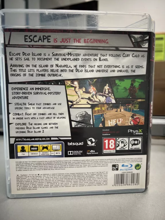 ESCAPE DEAD ISLAND SONY PLAYSTATION 3 (PS3)