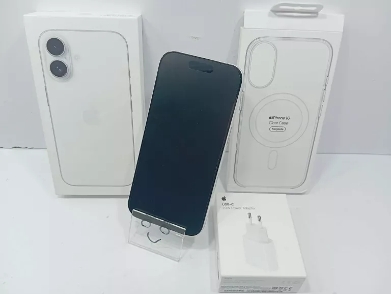 TELEFON APPLE IPHONE 16 128 GB WHITE FV GWAR ŁADOWARKA KOMPLET