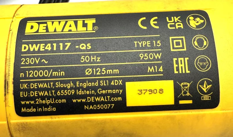 SZLIFIERKA DEWALT DWE4117 KOMPLET