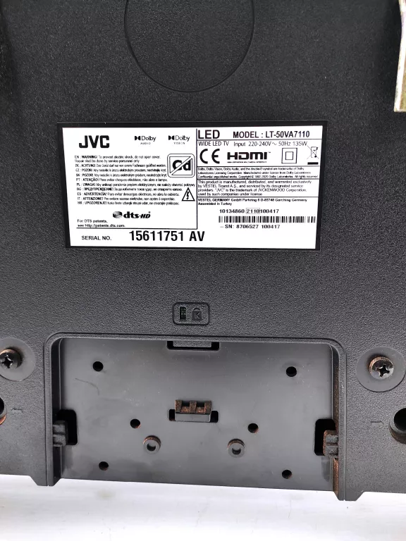 TELEWIZOR JVC LT-50VA7110 50" LED 4K ANDROID TV DOLBY VISION