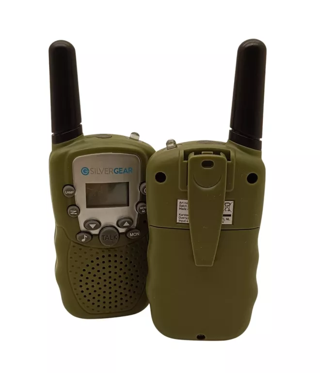 ZESTAW KRÓTKOFALÓWEK WALKIE TALKIE SILVERGEAR ZIELONY ZASIĘG DO 3KM