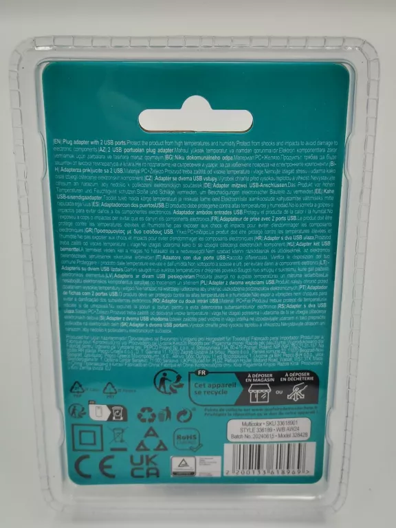 KOSTKA DO ŁADOWANIA SMART CHOICE 2X USB 10W