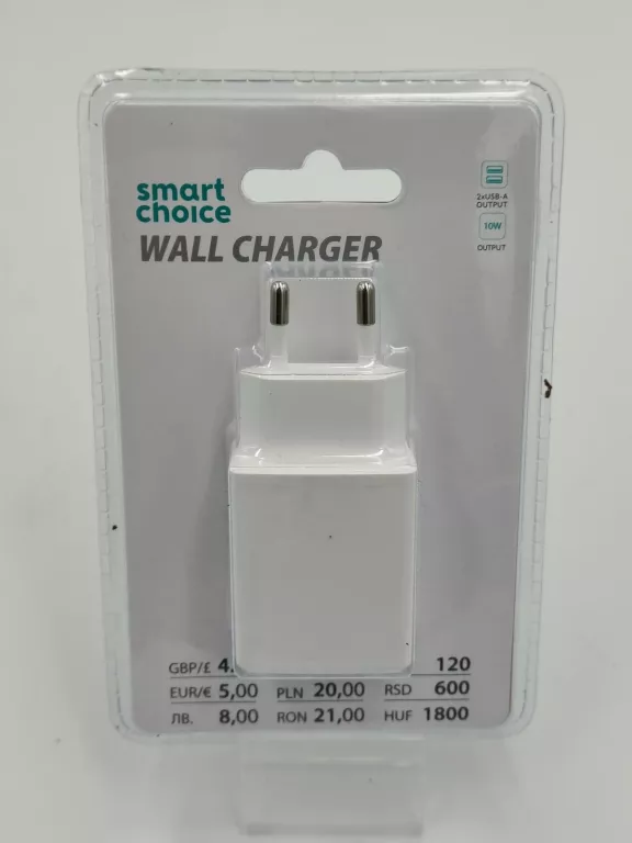 KOSTKA DO ŁADOWANIA SMART CHOICE 2X USB 10W