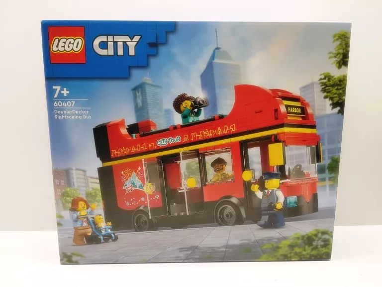 LEGO CITY 60407 MIASTO CZERWONY PIĘTROWY AUTOBUS WYCIECZKOWY KLOCKI