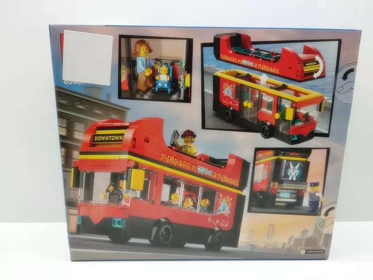 LEGO CITY 60407 MIASTO CZERWONY PIĘTROWY AUTOBUS WYCIECZKOWY KLOCKI