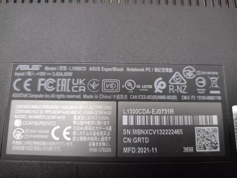 laptop-asus-expertbook-l1500cd-ryzen-3-kod-producenta-l1500cda-ej0731r