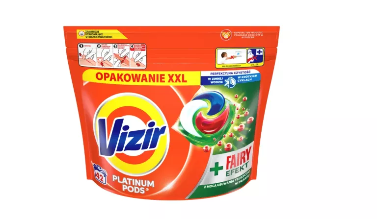 KAPSUŁKI DO PRANIA VIZIR PLATINUM PODS + FAIRY EFFECT 42 SZT