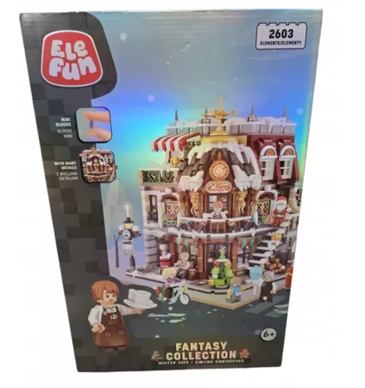 ELEFUN FANTASY COLLECTION ZIMOWY DOMEK Z POZYTYWKĄ KLOCKI 1009 ELEMENTÓW