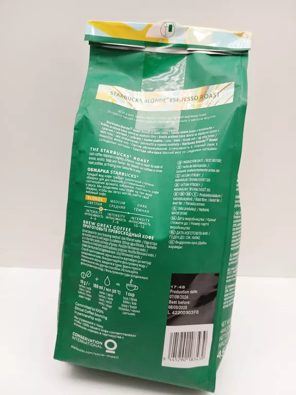 KAWA ZIARNISTA STARBUCKS BLONDE ESPRESSO ROAST 450G