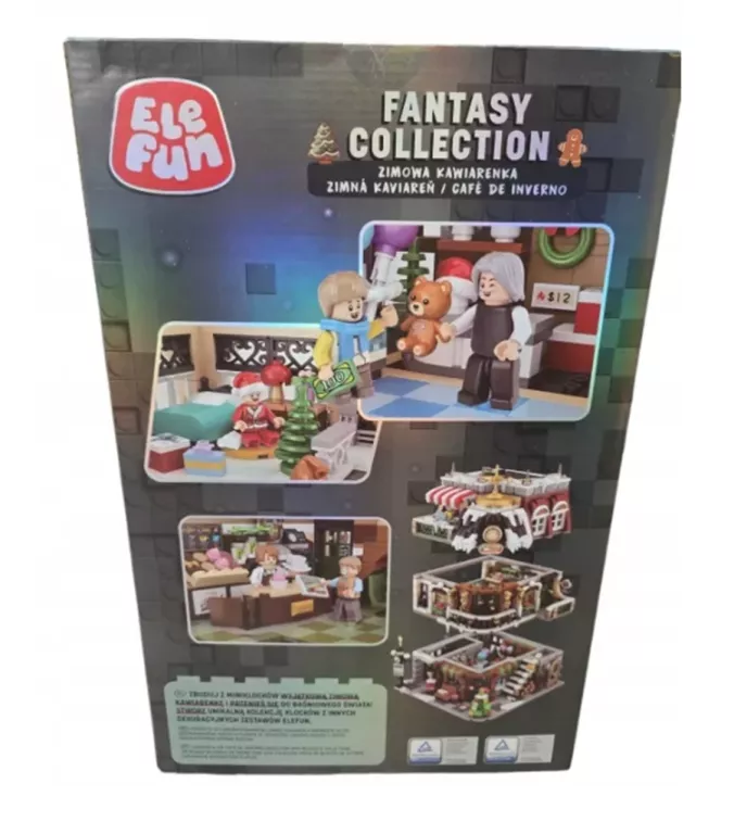 ELEFUN FANTASY COLLECTION ZIMOWY DOMEK Z POZYTYWKĄ KLOCKI 1009 ELEMENTÓW
