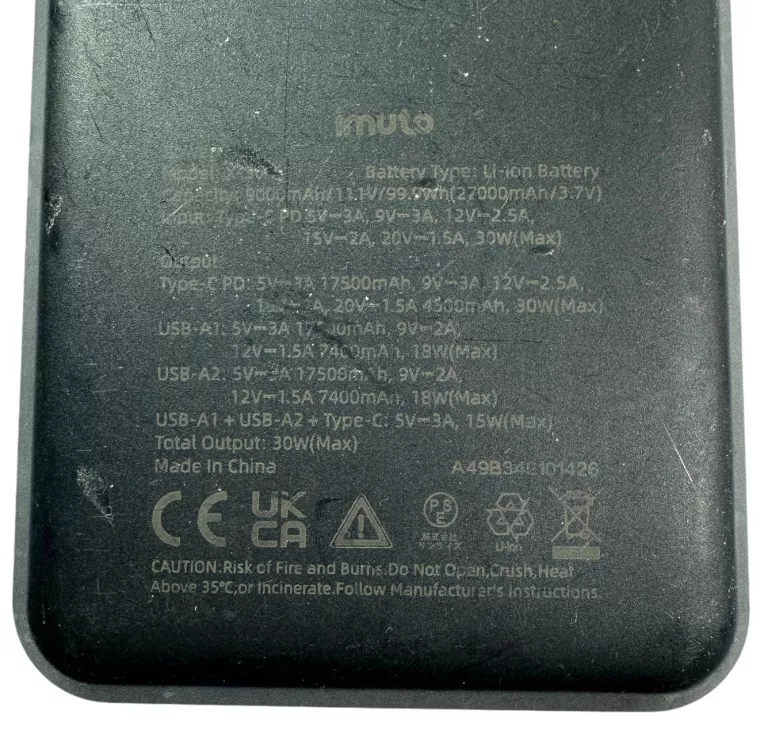 POWERBANK IMUTO X30 27000MAH!