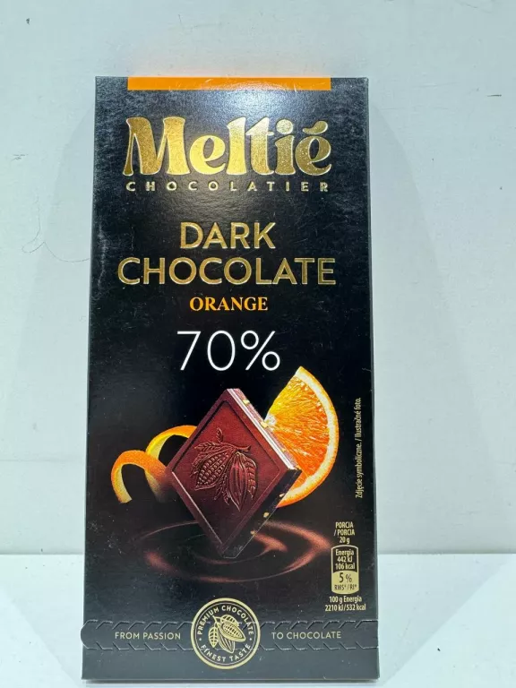 MELTIE DARK CHOCOLATE ORANGE 70%